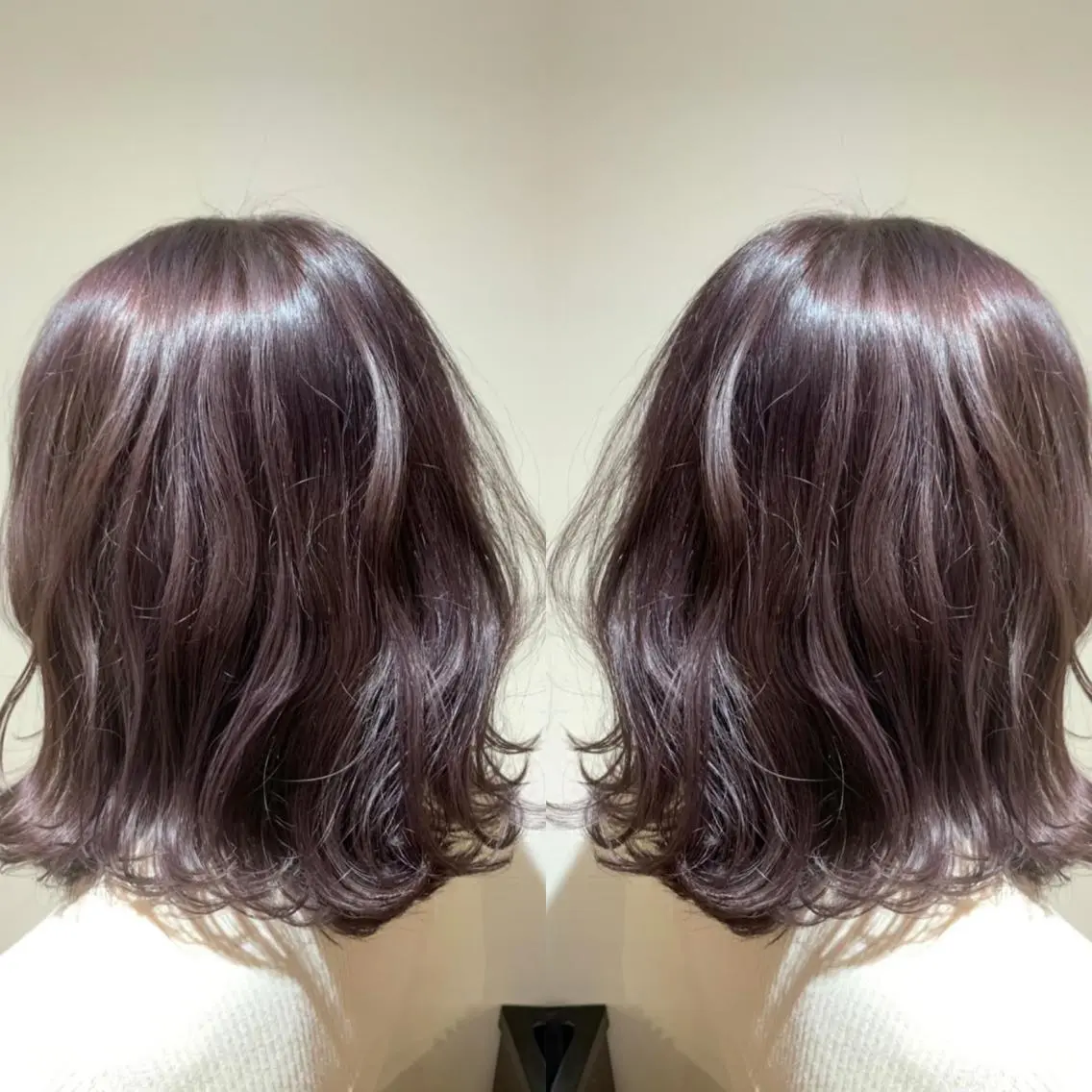 ショート カラー グレージュ パープルカラー 韓国🇰🇷 ✂︎hair 内田愛のヘアスタイル