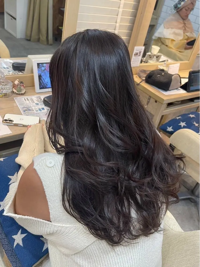 ロング パーマ すなが/ハイライト モデル募集中のヘアスタイル
