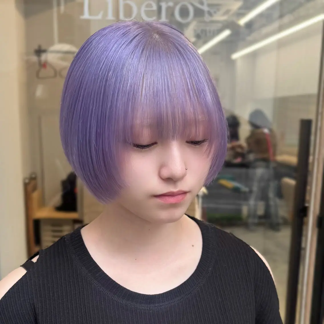 セミロング カラー ブリーチ のぐち ゆうき/ ブリーチ デザインのヘアスタイル