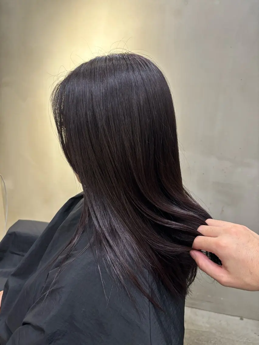 セミロング カラー パープルカラー ヘアカラー 中園康 /カラー/ブリーチのヘアスタイル