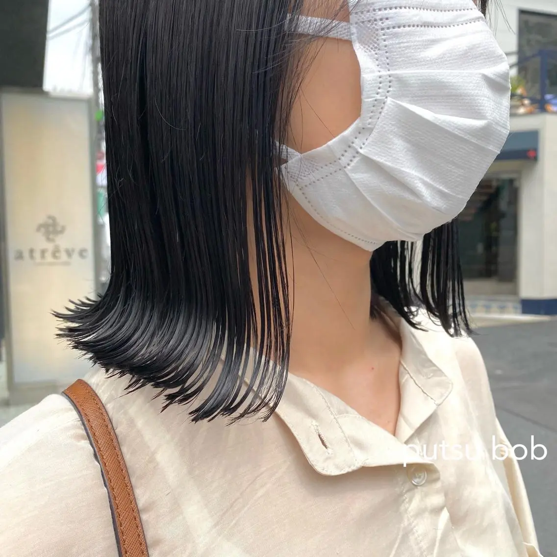 ショート 切りっぱなしボブ ボブ 外ハネヘア センターパート/ レイヤー/ayuのヘアスタイル