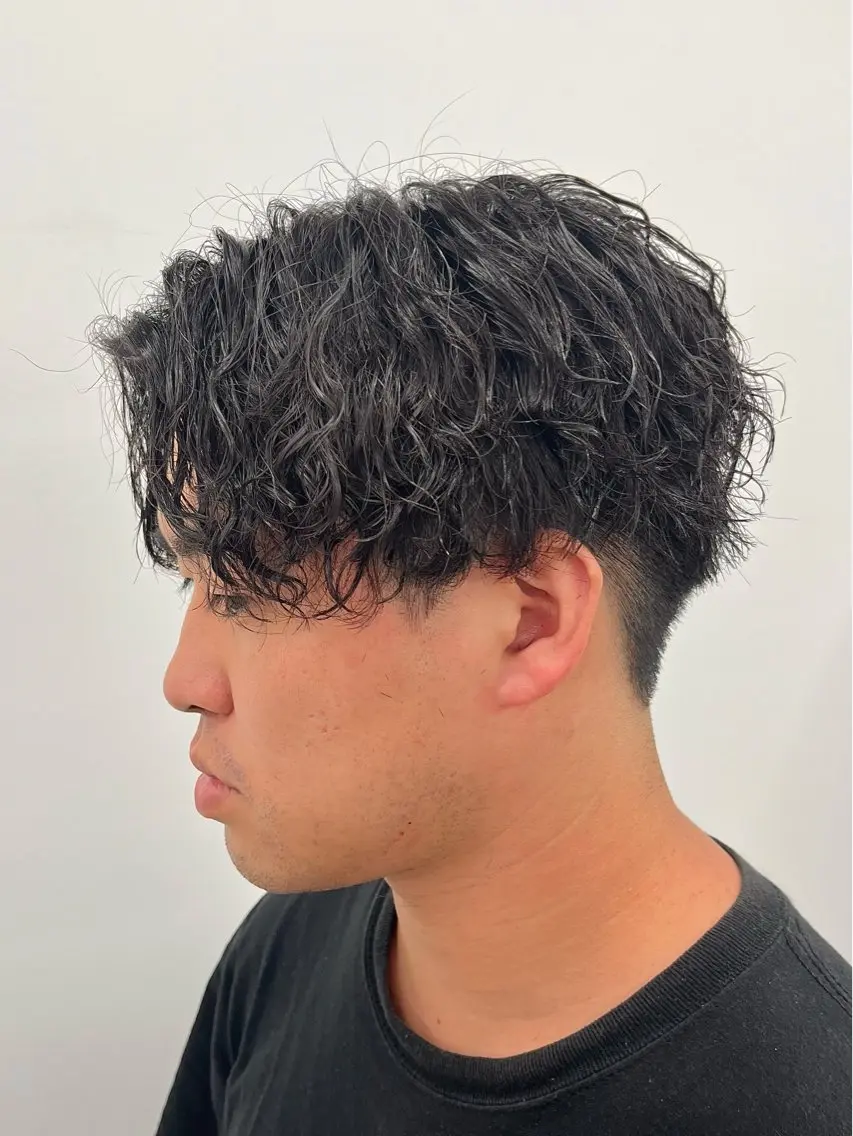 ショート パーマ メンズ カット パーマ トリートメント ヘアセット 🏆メンズヘア特化 🥇代表りんぺーのヘアスタイル