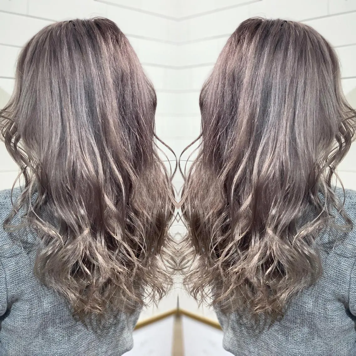 セミロング カラー パーマ ヘアアレンジ メンズ キッズ ネイル マツエク・マツパ 髪質改善×ハイトーン 中田啄也のヘアスタイル
