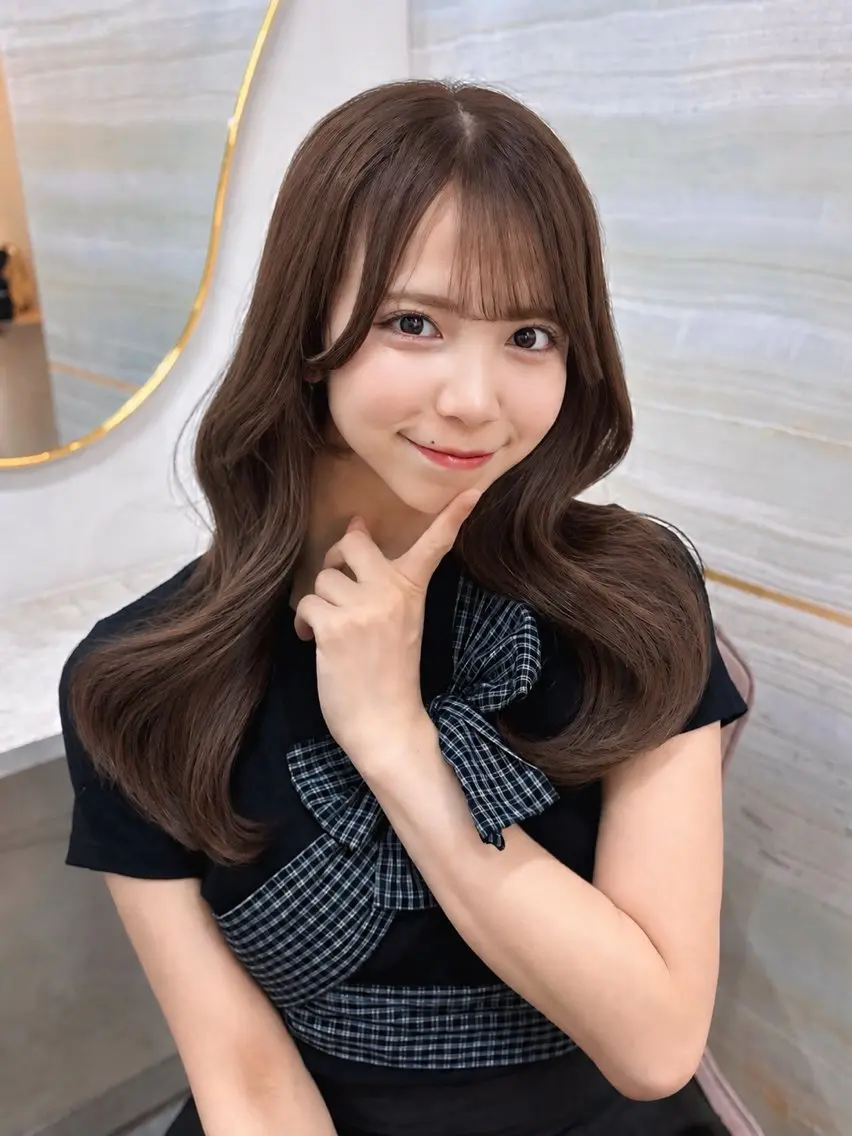 セミロング カラー アッシュ アッシュブラウン ブラウンカラー ヘアカラー 🤍あみ🤍暗髪オリ ーブ特化🌿髪質改善のヘアスタイル