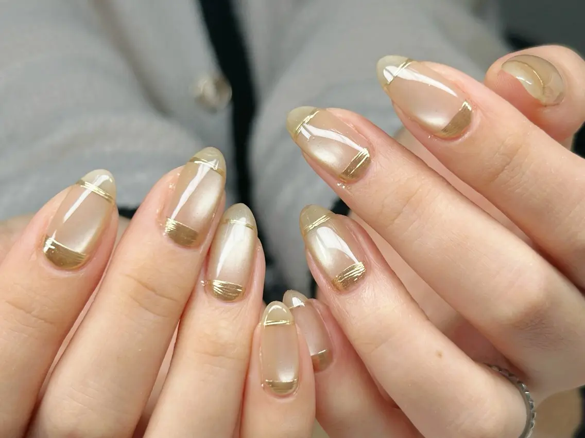 ネイル アートネイル チークネイル 成人式 入学式 長さ出し ハンドネイル Lino Nailのネイルデザイン