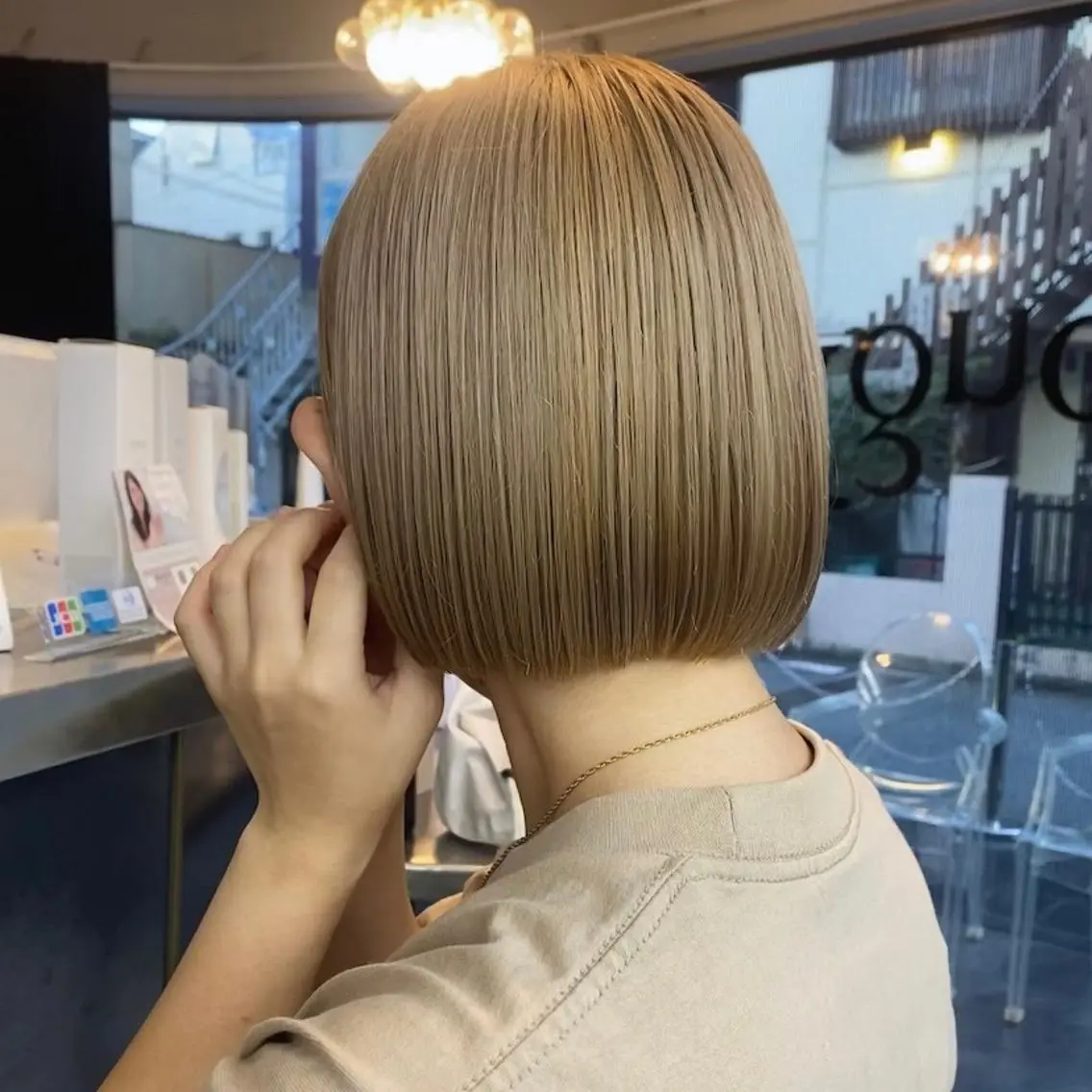 カラー ボブ 大石 沙季のヘアスタイル
