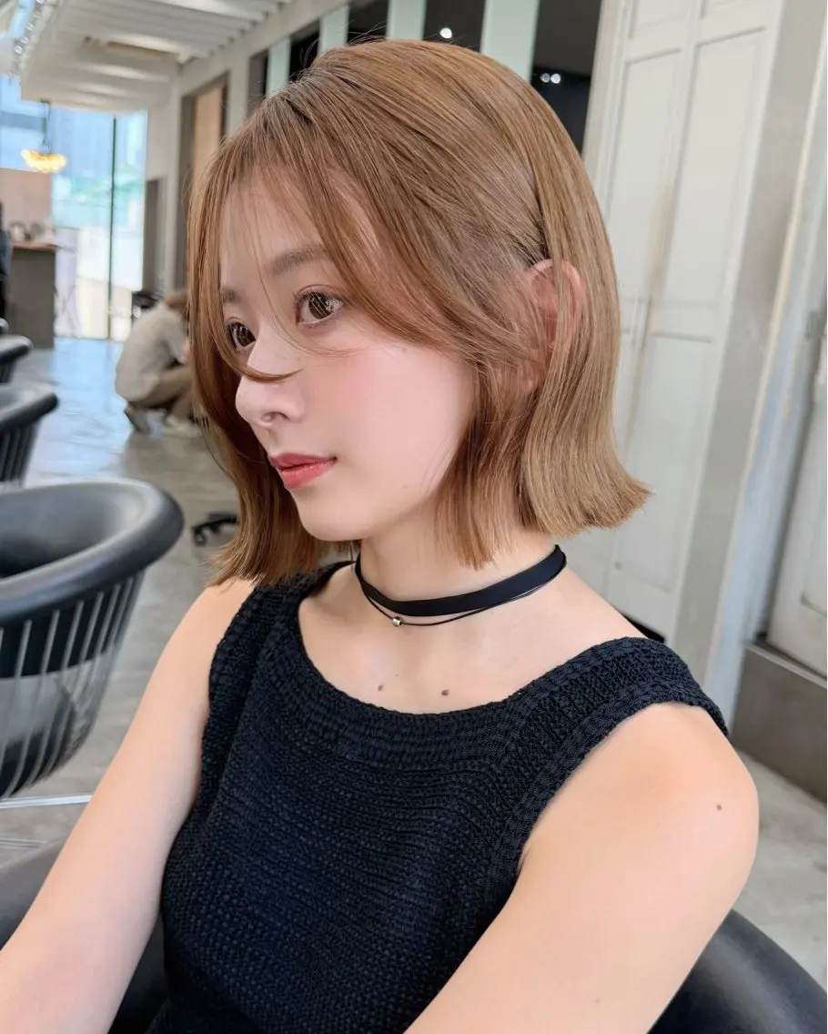 ショート カラー 木元 瑛✂︎ボブのヘアスタイル