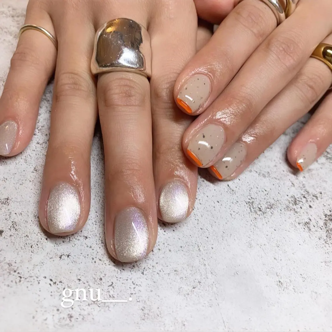 ネイル マグネットネイル ハンドネイル gnu__. nailのネイルデザイン