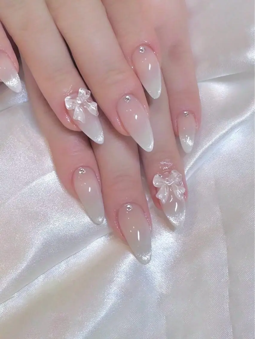 ネイル チークネイル フットネイル フレンチネイル グラデーション 韓国ネイル Ribbonnail salonのネイルデザイン