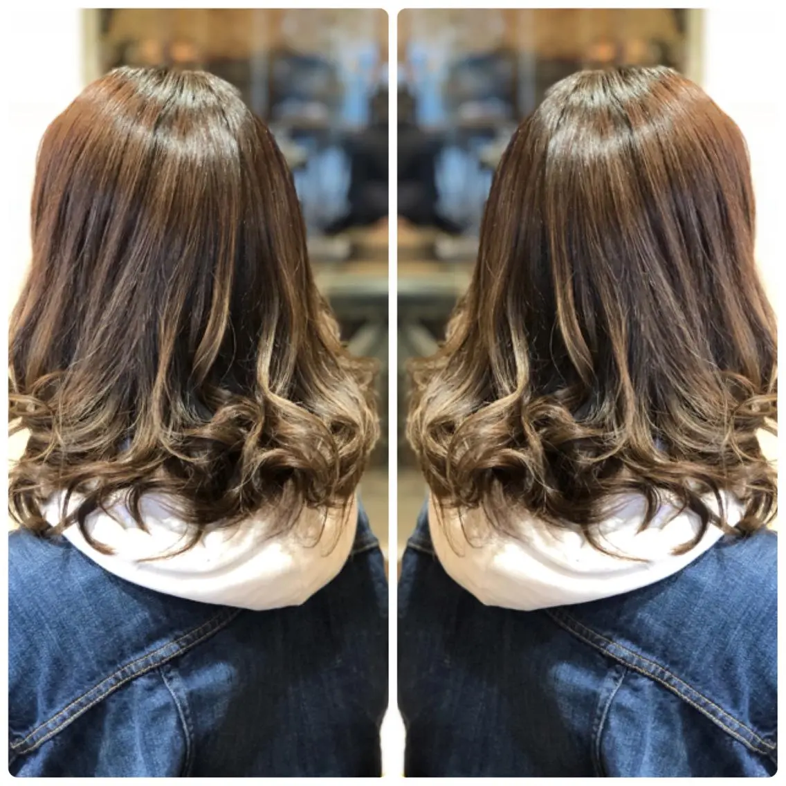 セミロング カラー グレージュ ハイライトカラー ハイライト ヘアカラー トリートメント 小山内 龍一郎 店長のヘアスタイル