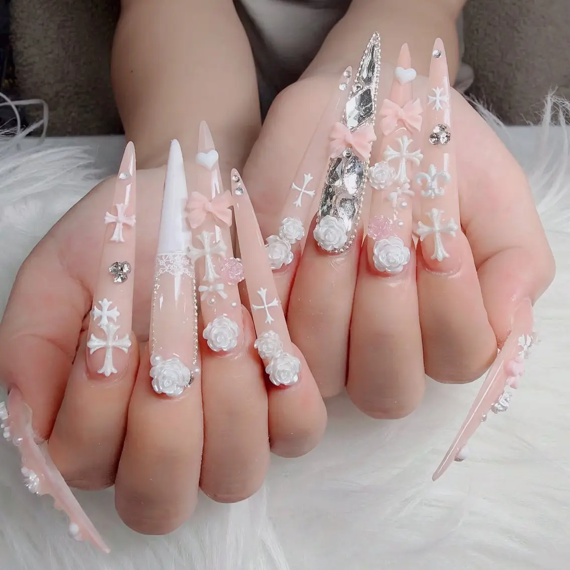 ネイル フットネイル フレンチネイル グラデーション 韓国ネイル ロングネイル ハンドネイル HOT Nail Salonのネイルデザイン