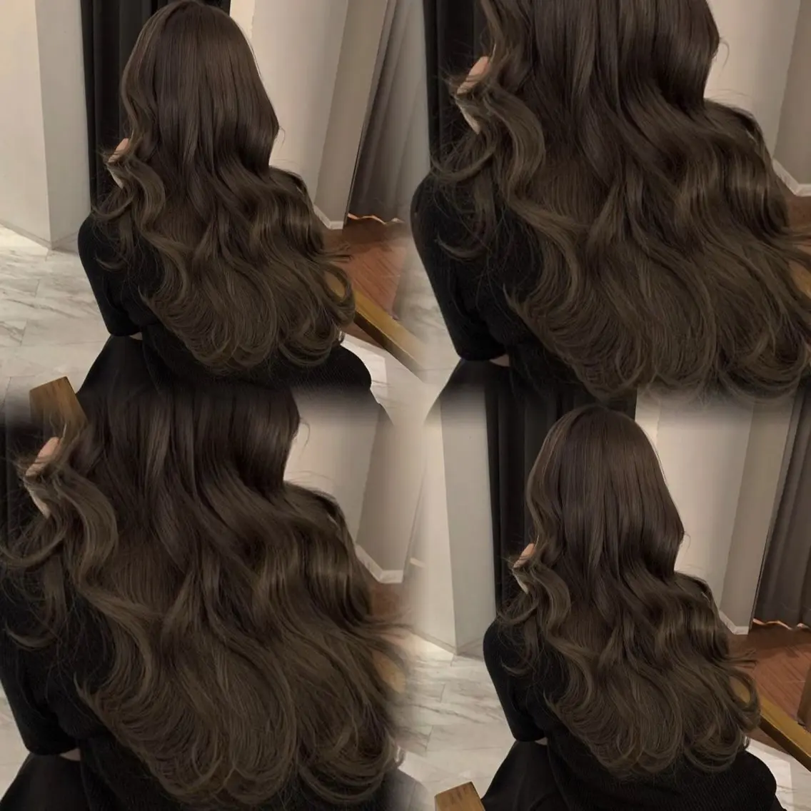 セミロング カラー ブラウンカラー 透明感カラー オリーブカラー カット ヘアカラー トリートメント 🪽天神/うる艶 /トレンドヘア🪽のヘアスタイル