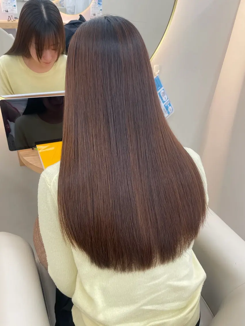 ロング 縮毛矯正 縮毛矯正 トリートメント 髪質改善/艶カラー✨ 𝔂𝓾𝓴𝓲のヘアスタイル