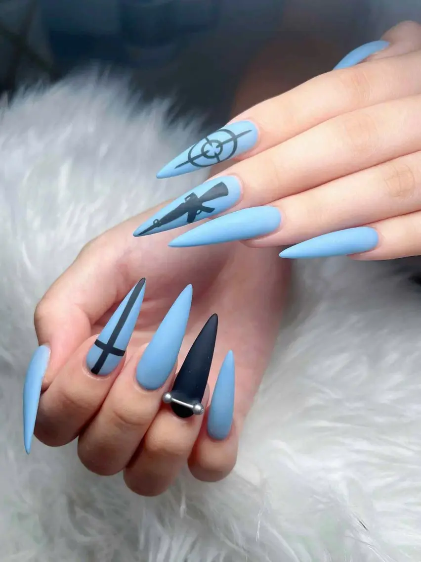 ネイル オーロラネイル フレンチネイル ジェルネイル ハロウィン キラキラネイル ハンドネイル H.baby Nail Salonのネイルデザイン