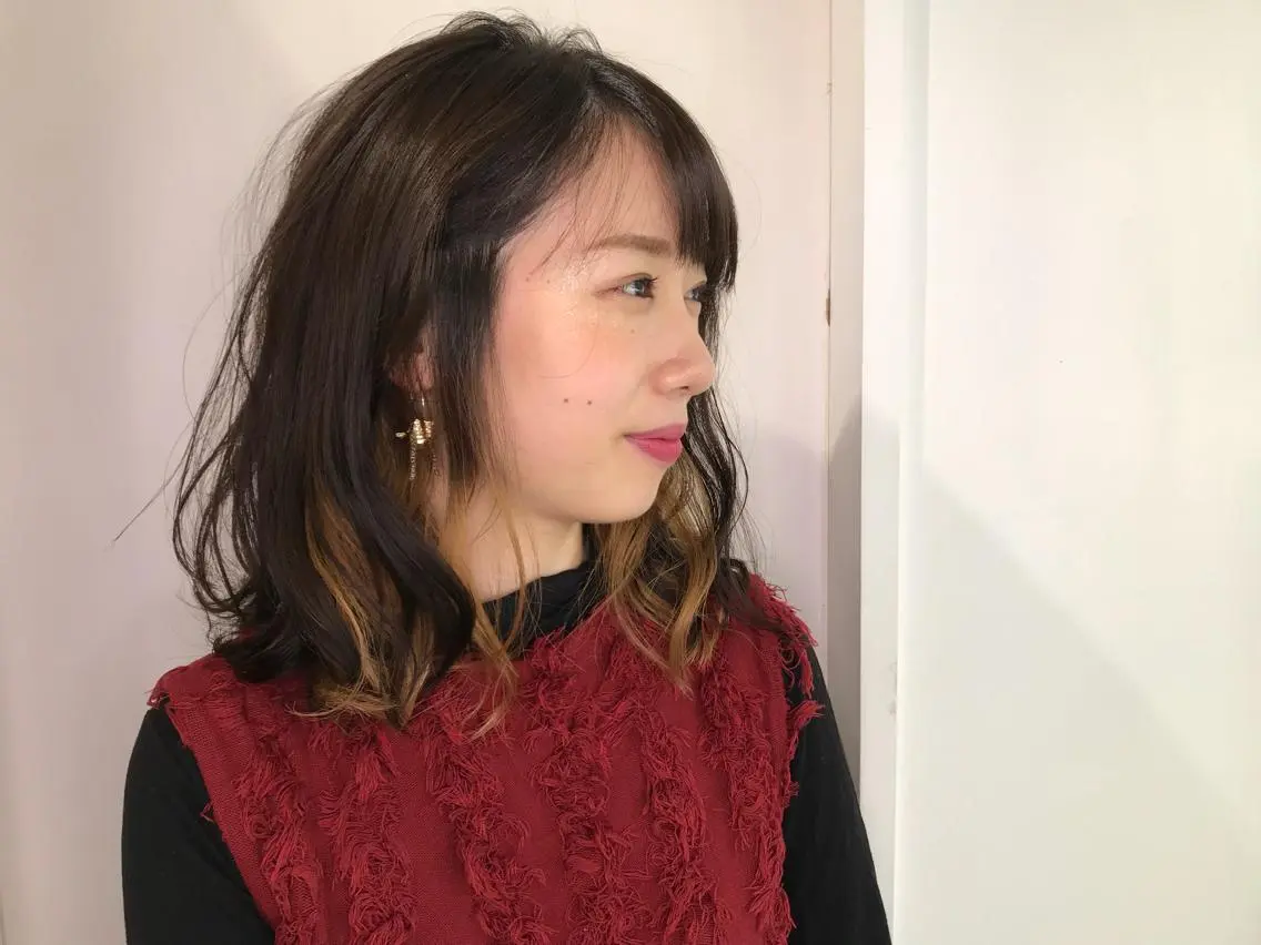ミディアム パーマ カット パーマ 寺山 佳貴のヘアスタイル