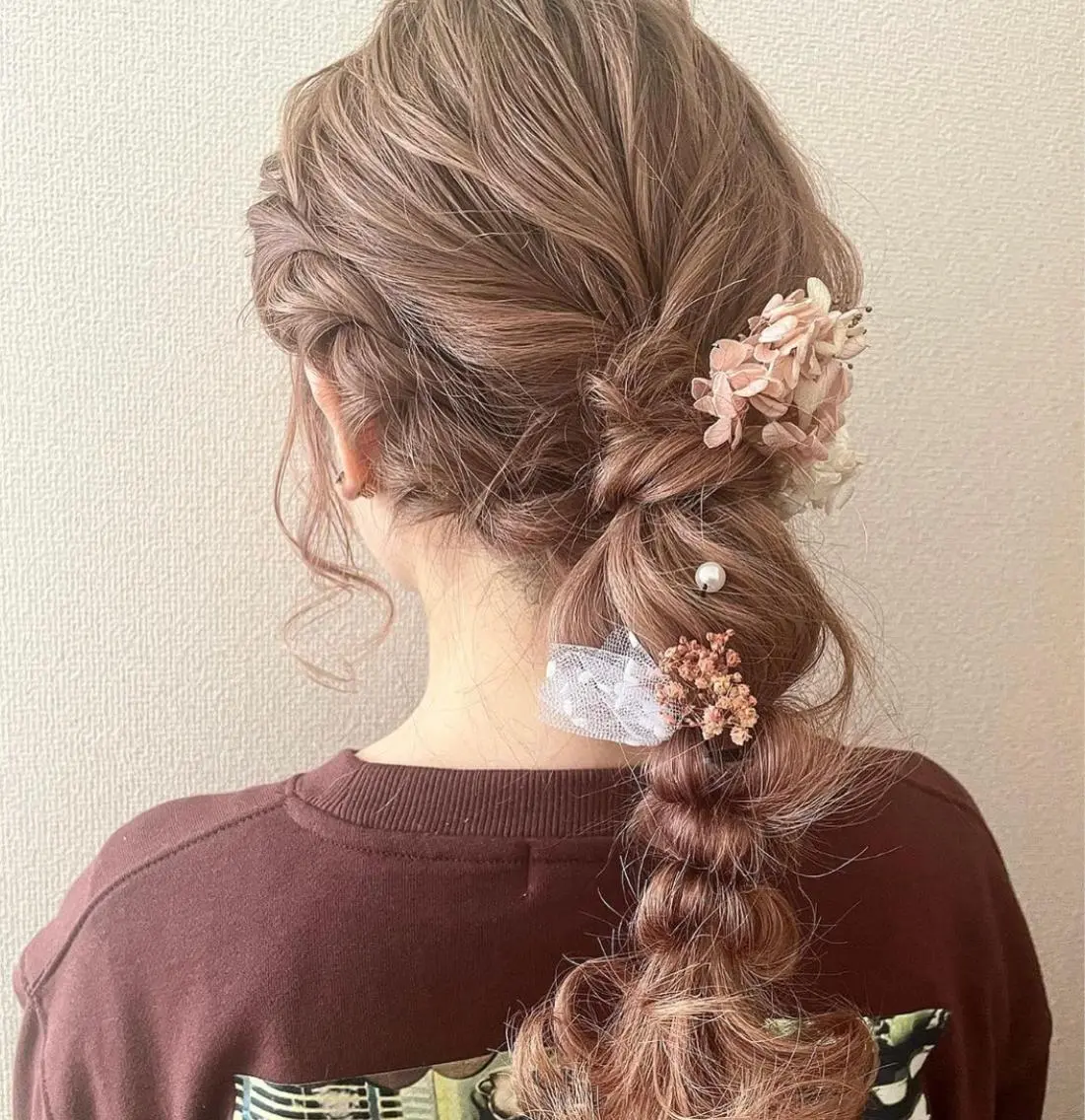 ロング ヘアアレンジ 🩰韓国レイヤー🩷 艶カラー🌷小栁歩美のヘアスタイル