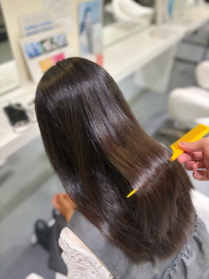 ロング 縮毛矯正 長島 漣のヘアスタイル