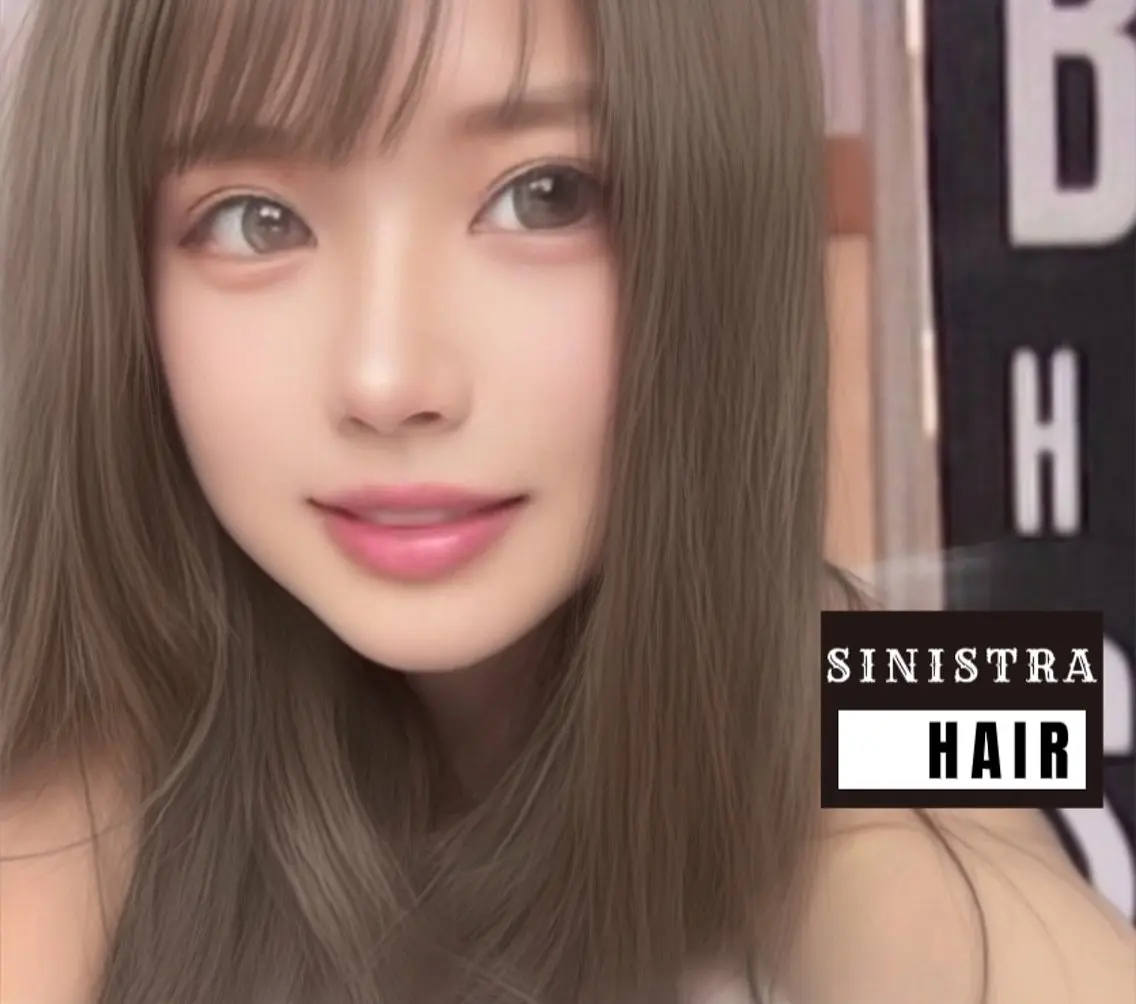 セミロング ヘアカラー 足利・朝9～夜10迄 シニストラ原宿表参道のヘアスタイル
