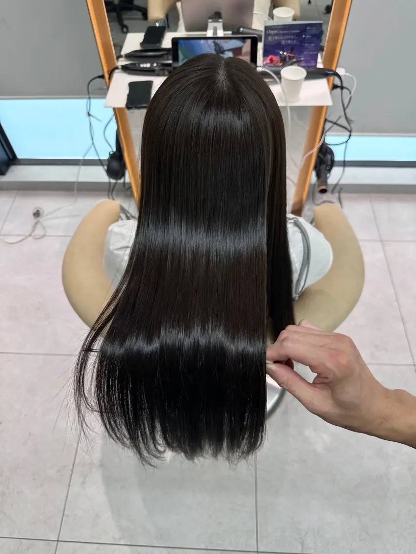 ロング カラー カット 縮毛矯正 トリートメント 《髪質改善✖️オリー ブ🧸》小嶋拓也のヘアスタイル