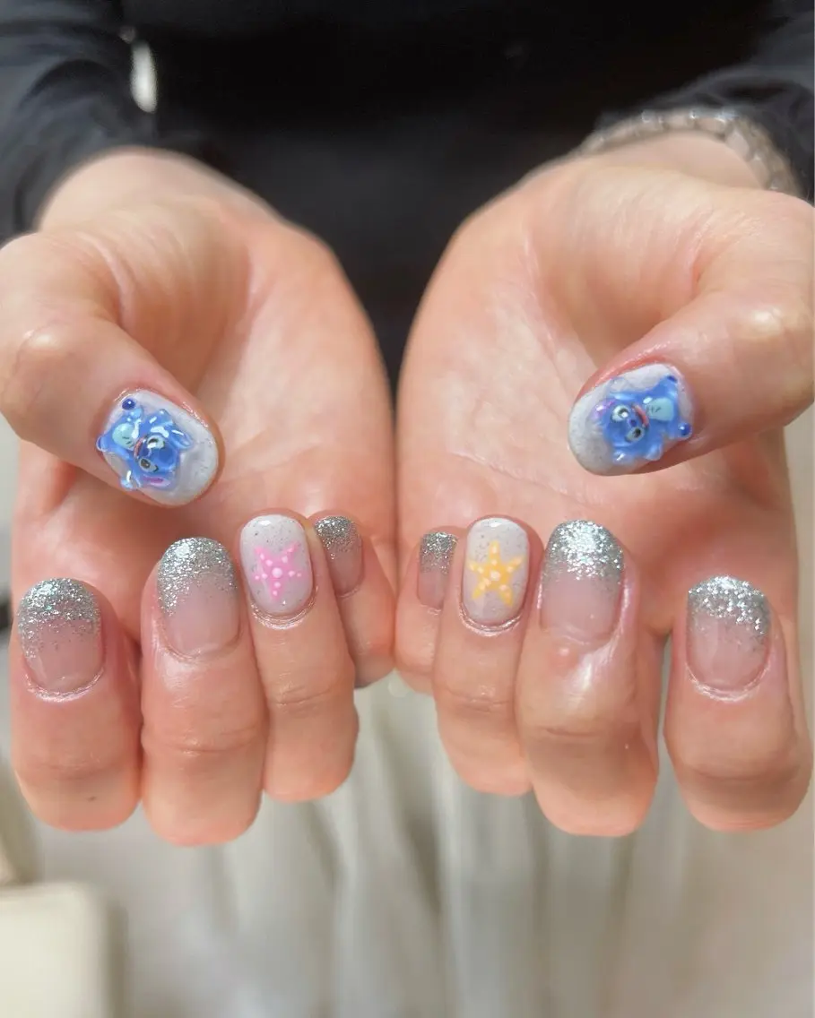 ネイル アートネイル 夏ネイル ハンドネイル ten nail salon かえでのネイルデザイン