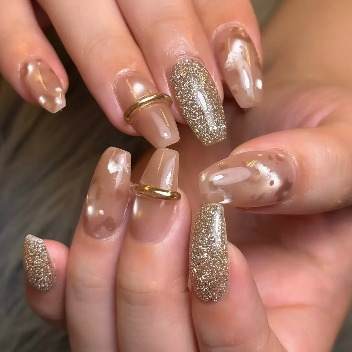 ネイル アニマル柄 マグネットネイル 持ち込み オフィスネイル ハンドネイル nail salon h🎀小夏のネイルデザイン
