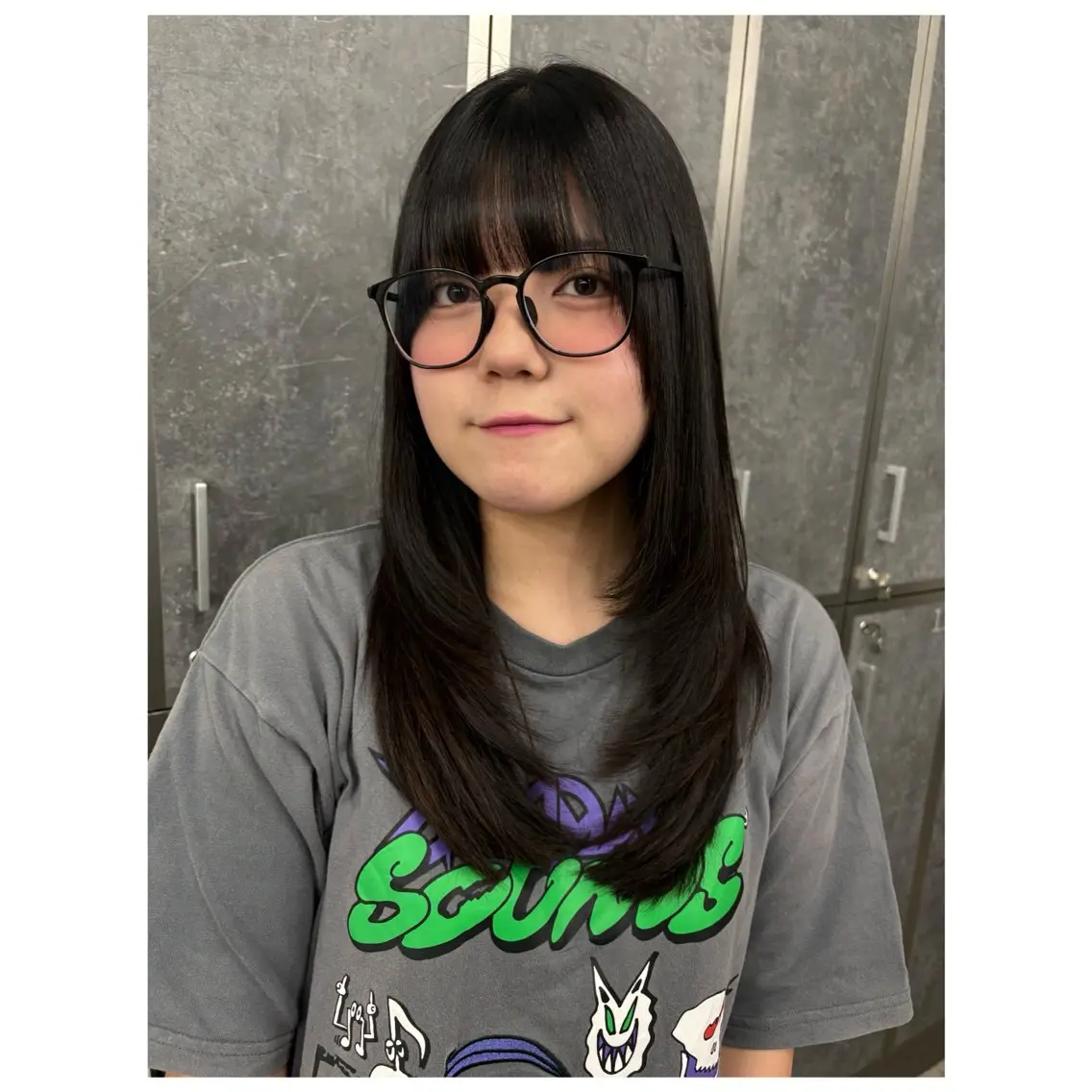 ロング 顔周りカット レイヤーカット カット 縮毛矯正 透明感ブリーチカラー 💙髙良恵美👑のヘアスタイル