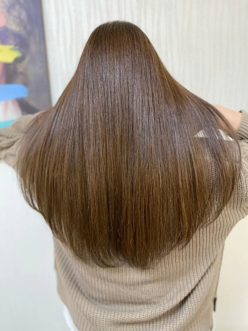 カット&透明感フルカラー&縮毛矯正&トリートメントの写真
