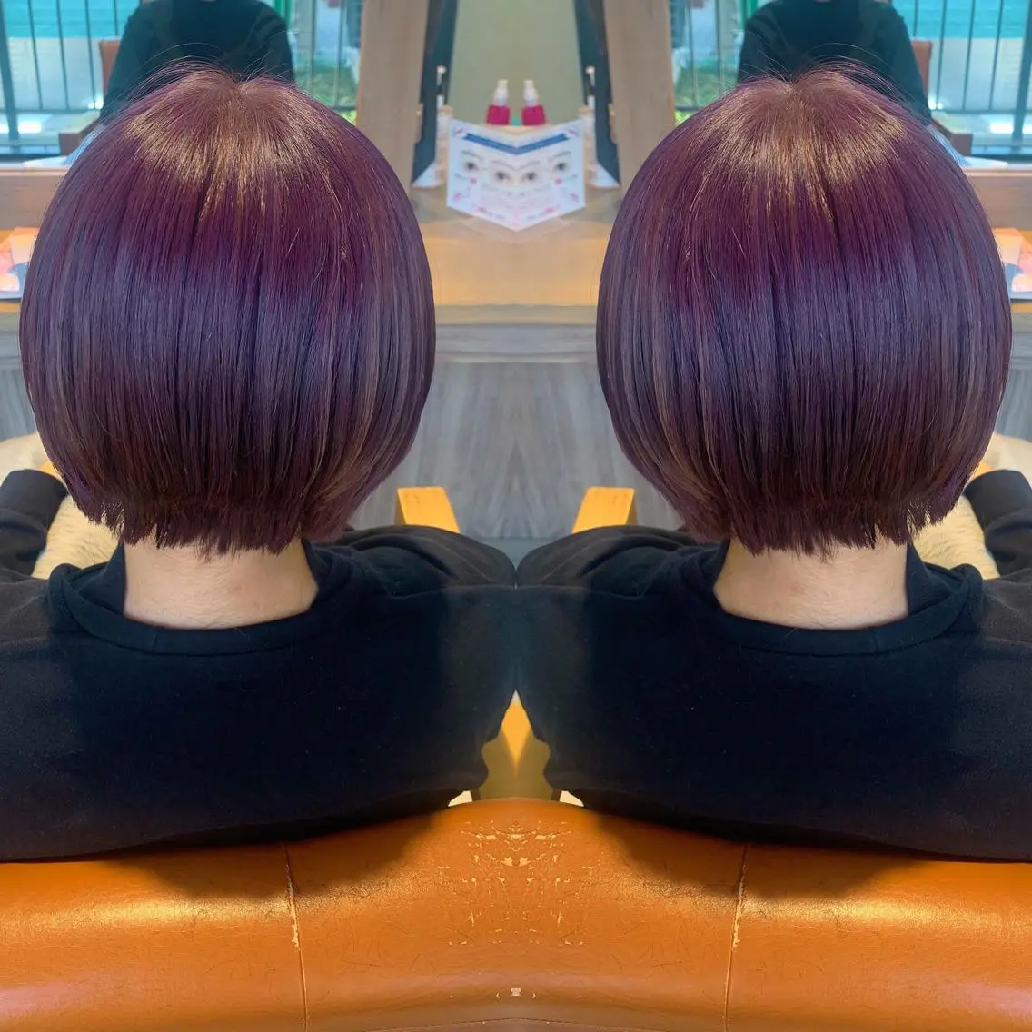 ショート カラー ベージュカラー ラベンダーカラー ラベンダーベージュ ボブ 韓国🇰🇷 ✂︎hair 内田愛のヘアスタイル