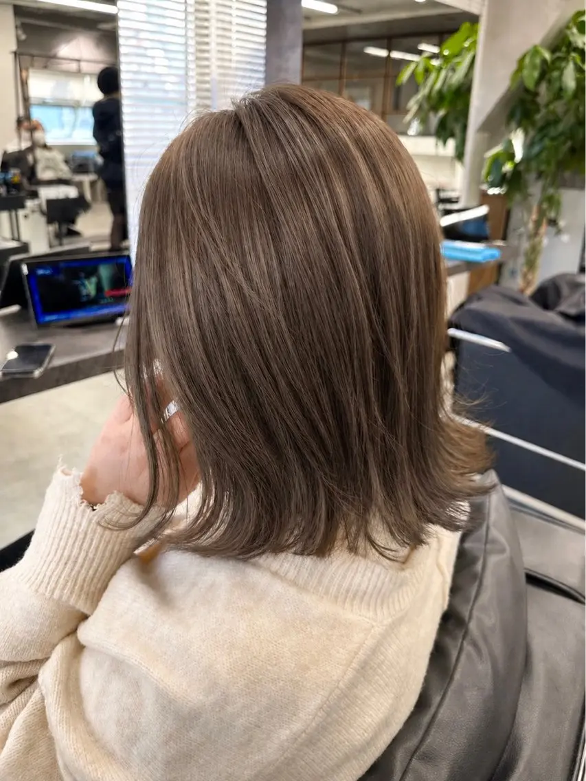 ミディアム カラー カット ヘアカラー トリートメント 💎透明感カラー💎 渋谷/近澤瑠以✂︎のヘアスタイル