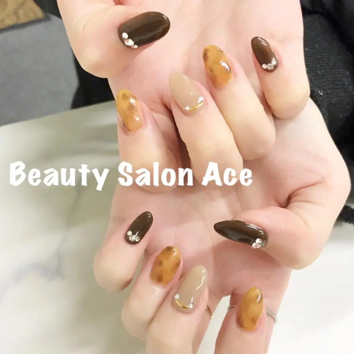 ネイル べっ甲ネイル 池袋フィルイン Ace♡Nailのネイルデザイン