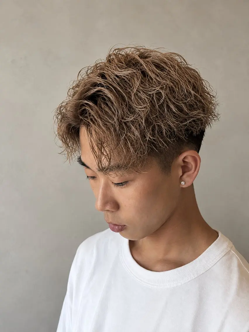 パーマ メンズ カット パーマ メンズカット＆パーマ 髪質改善/岩元のヘアスタイル