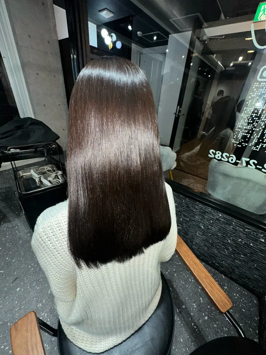 ロング カラー パーマ カット ヘアカラー 縮毛矯正 トリートメント 髪質改善⭐️縮毛矯正 中野⭐️Rinaのヘアスタイル