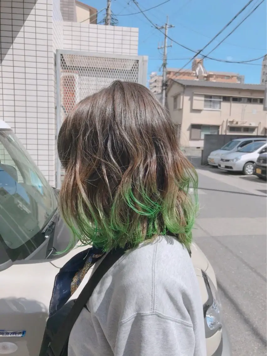 ミディアム カラー ブリーチ Story マリエのヘアスタイル