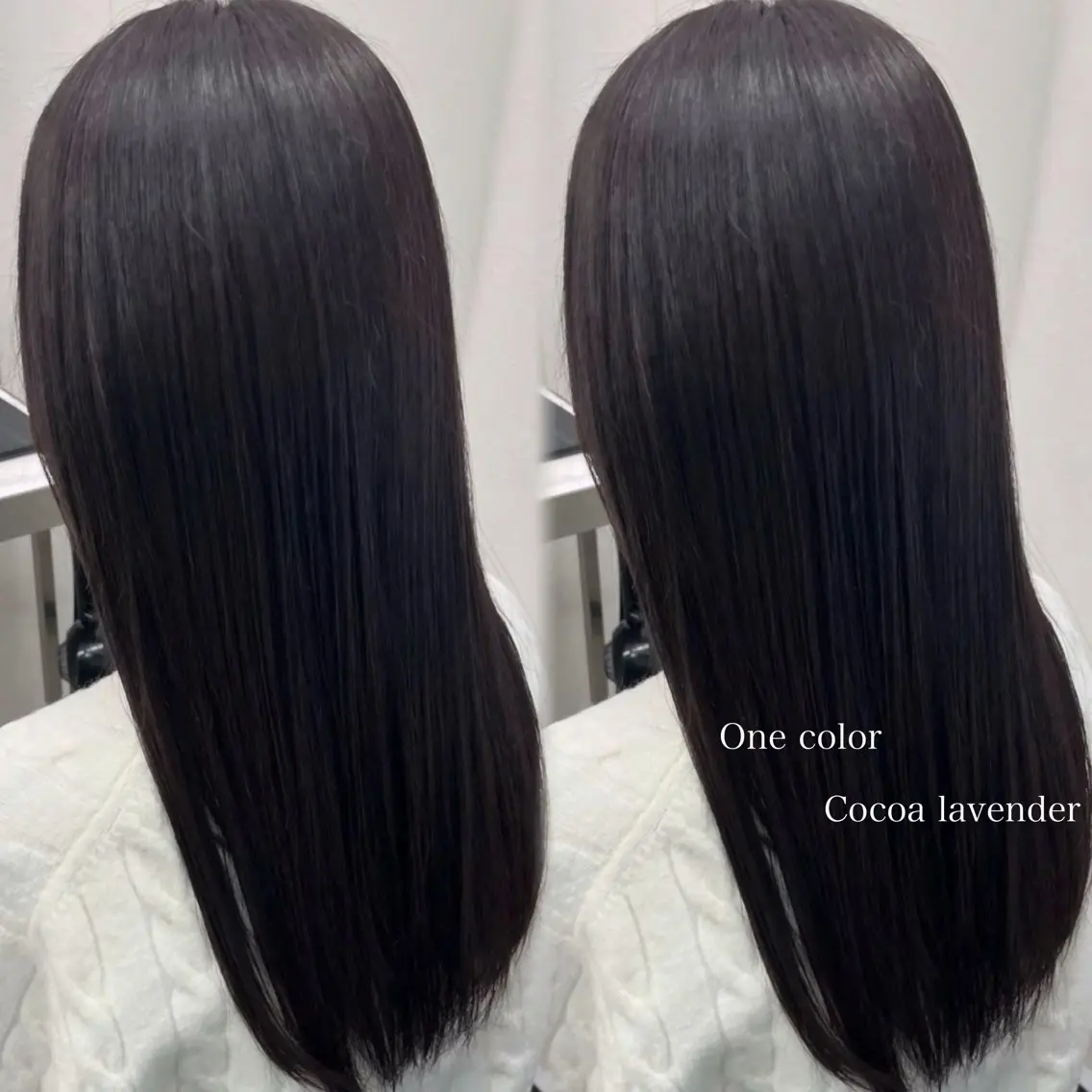 ロング カラー ラベンダーカラー ヘアカラー トリートメント 韓国ヘア🇰🇷 HINAのマツエク・マツパデザイン