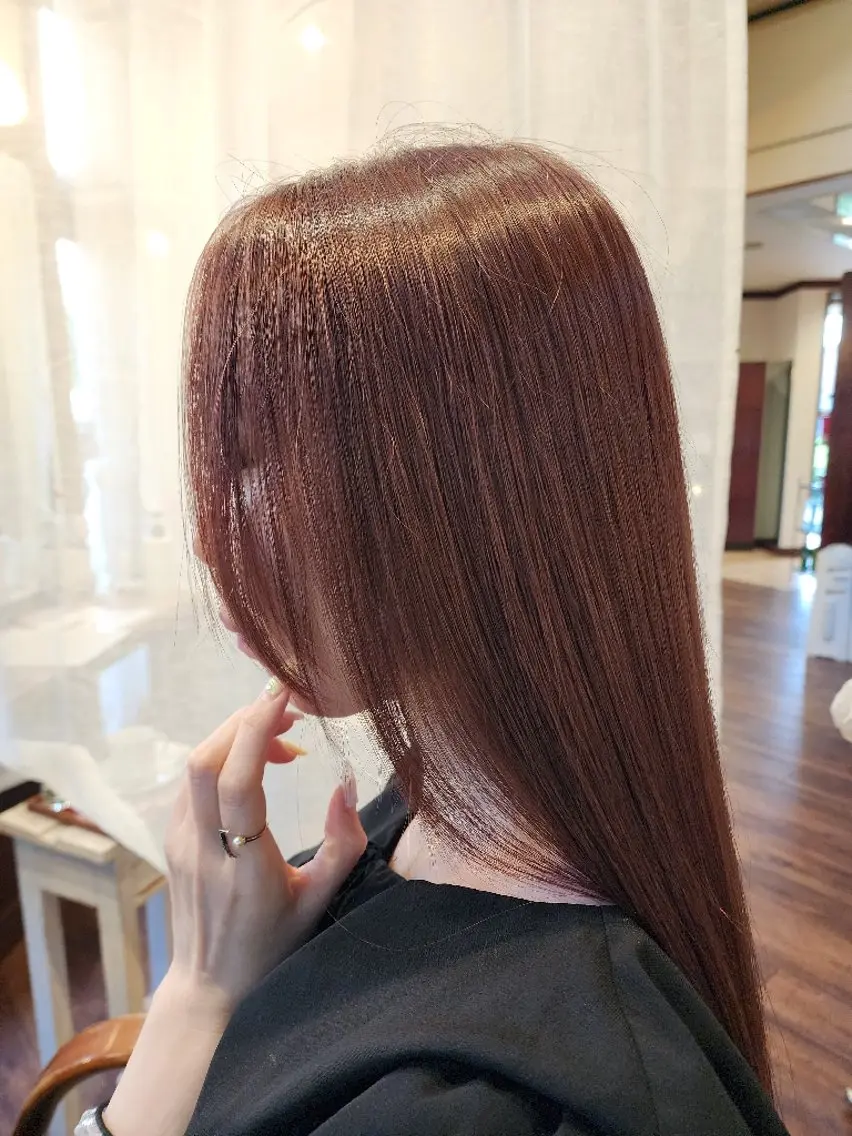 ロング カラー ピンクカラー ロング 柏 康孝のヘアスタイル