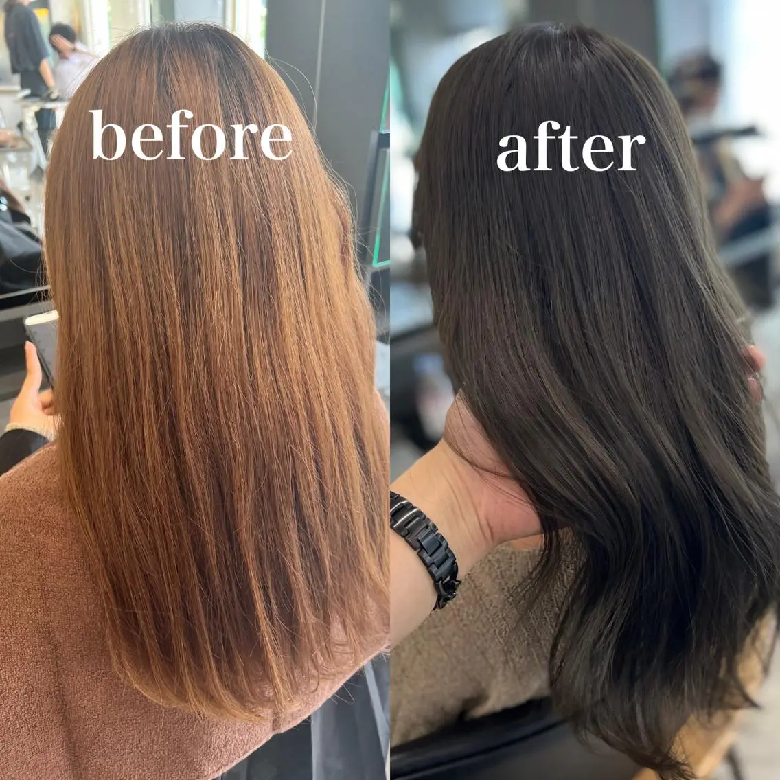 ロング カラー ヘアアレンジ ブリーチ ダブルカラー グレージュ ブリーチなしカラー オリーブグレージュ カット ヘアカラー トリートメント 誰より丁寧なカット/ 小林輝/レイヤーのヘアスタイル