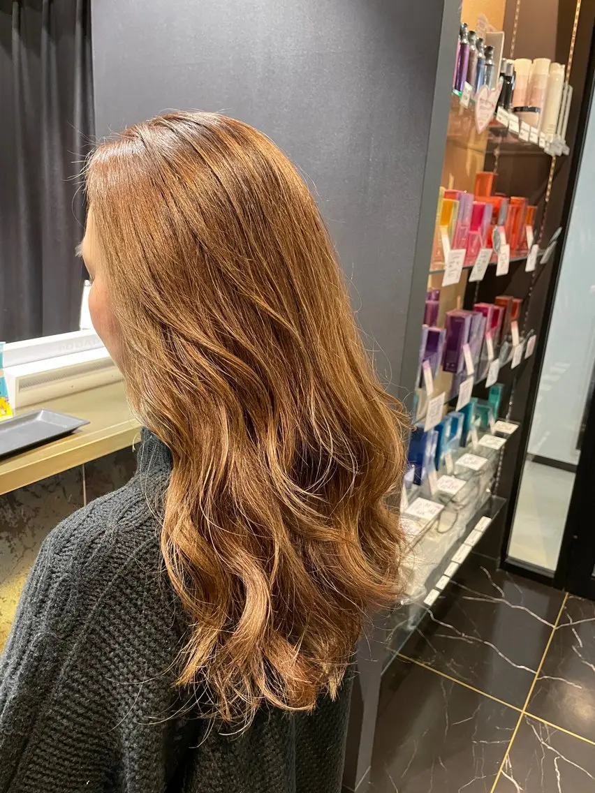 セミロング カラー カット ヘアカラー トリートメント 透明感カラー/ 韓国風🌿RIKOのヘアスタイル