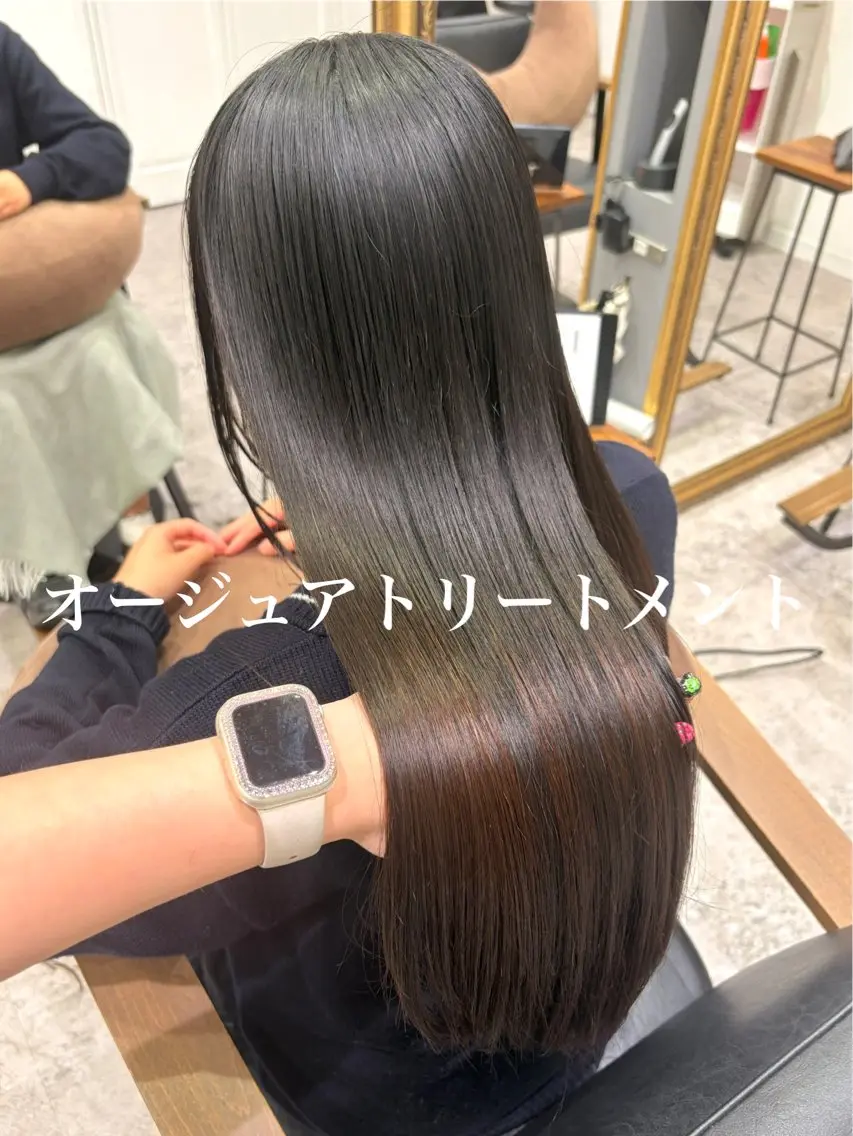 ロング 伸ばしかけ トリートメント カット 🕊髪質改善 ストレート🕊まいのヘアスタイル