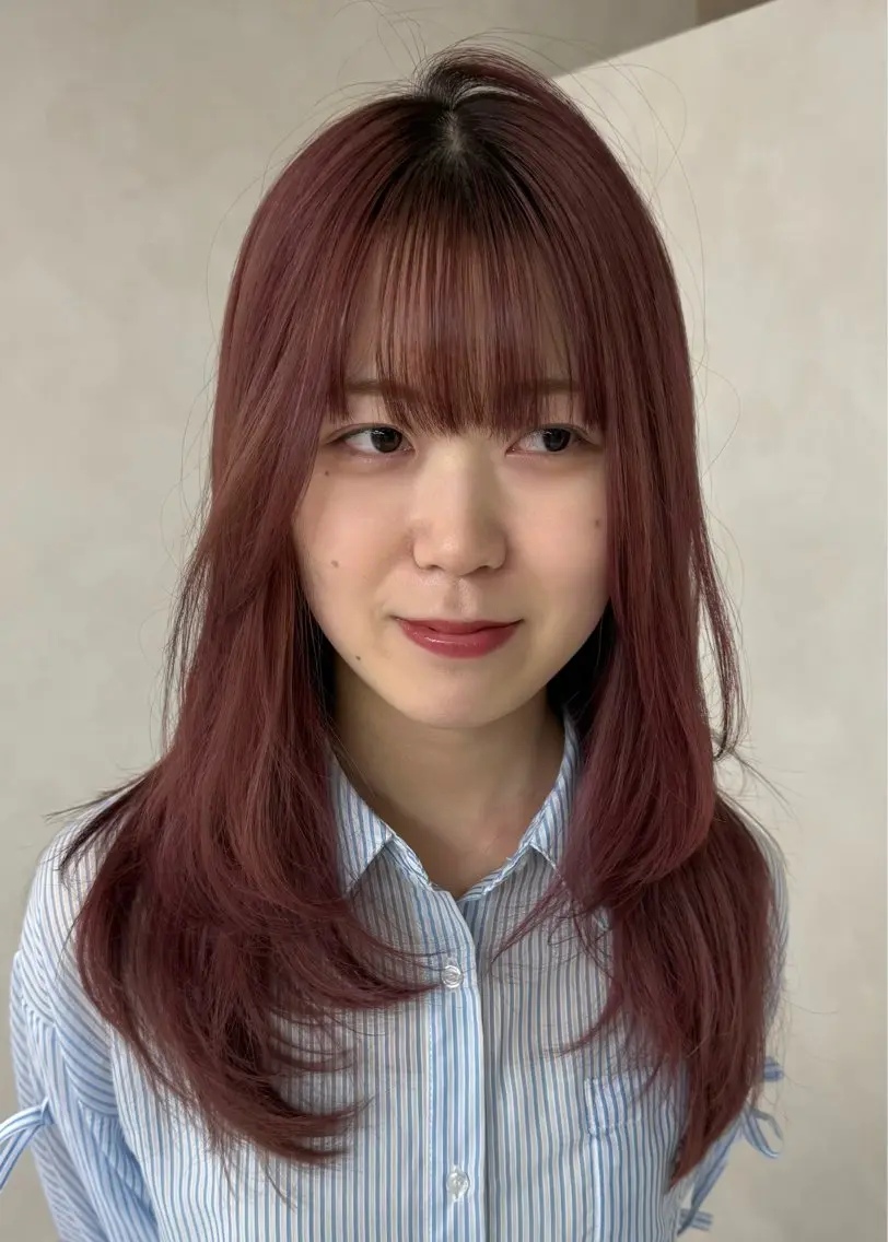 カラー ヘアカラー Kaho 心斎橋カラーモデルのヘアスタイル