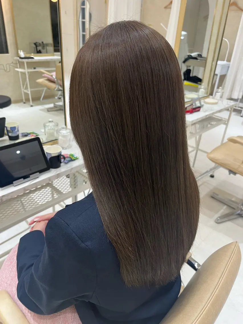 ロング ヘアカラー トリートメント nao🎀zina 透明感/艶髪のヘアスタイル