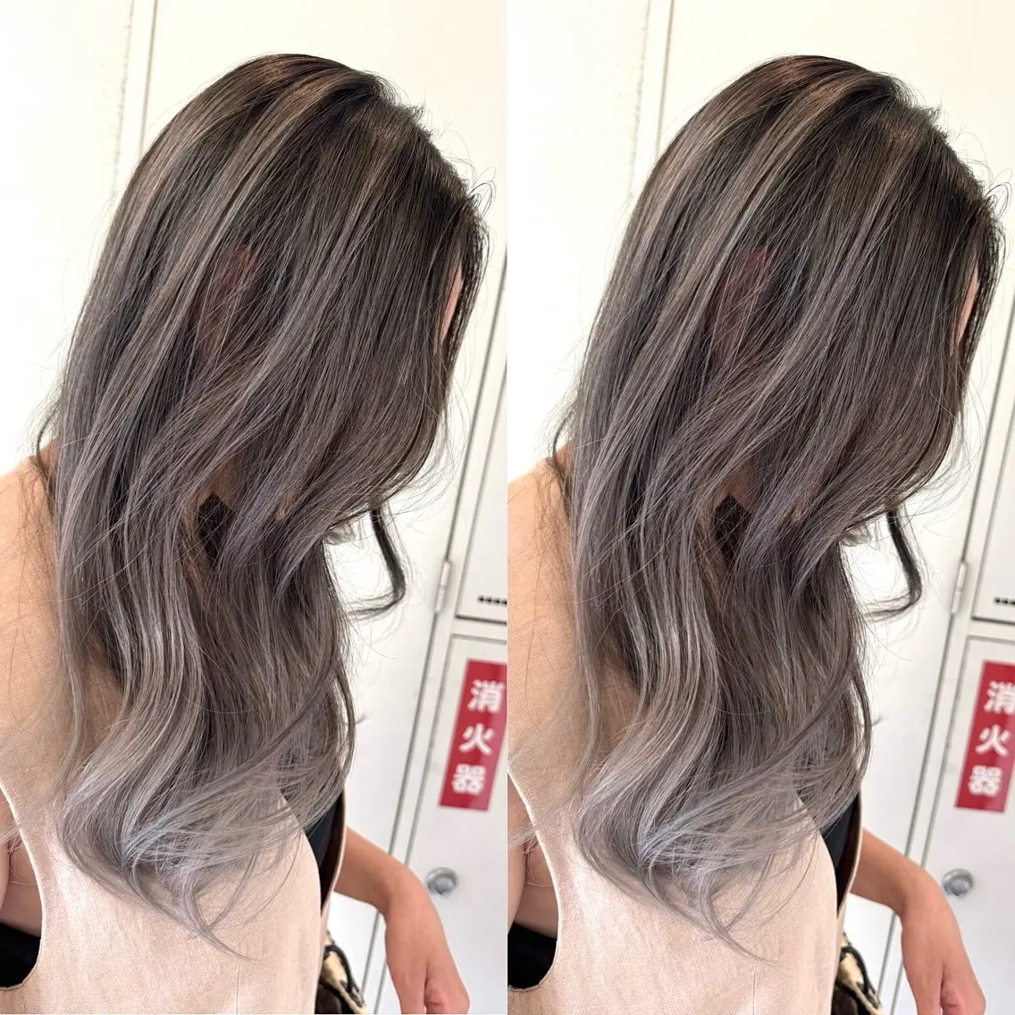 セミロング カット ヘアカラー トリートメント バレイヤージュ ボブ🌈ナツヤのヘアスタイル