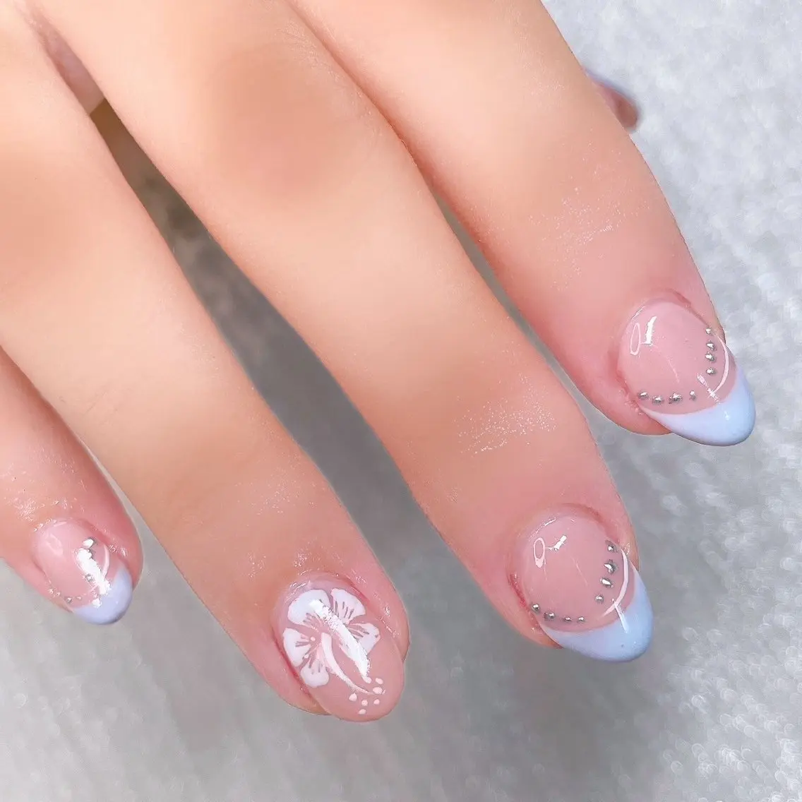 ネイル 長さ出し ハンドネイル Nailist suzuのネイルデザイン