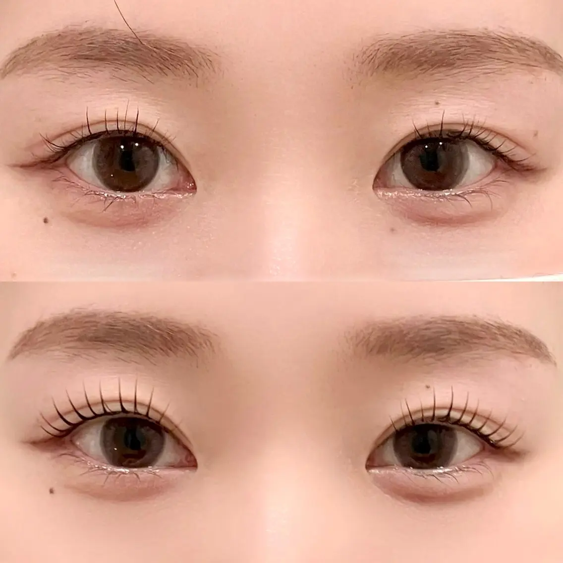 マツエク・マツパ 束感まつ毛 パリジェンヌラッシュリフト まつげパーマ 一重×まつ毛パーマ 🇰🇷束感まつげ＆ 韓国眉｜高評価の眉毛・アイブロウイメージ