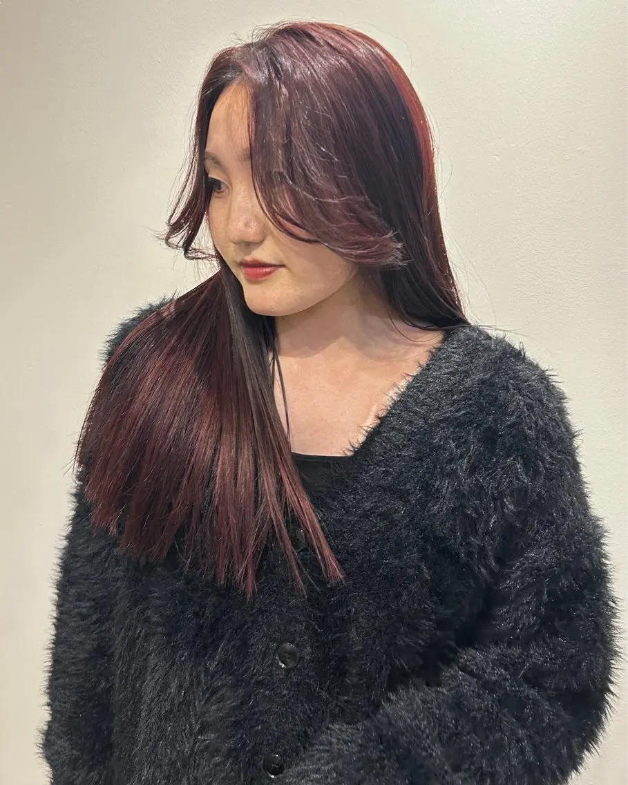 ロング カラー ヘアカラー 田中 遥陽のヘアスタイル
