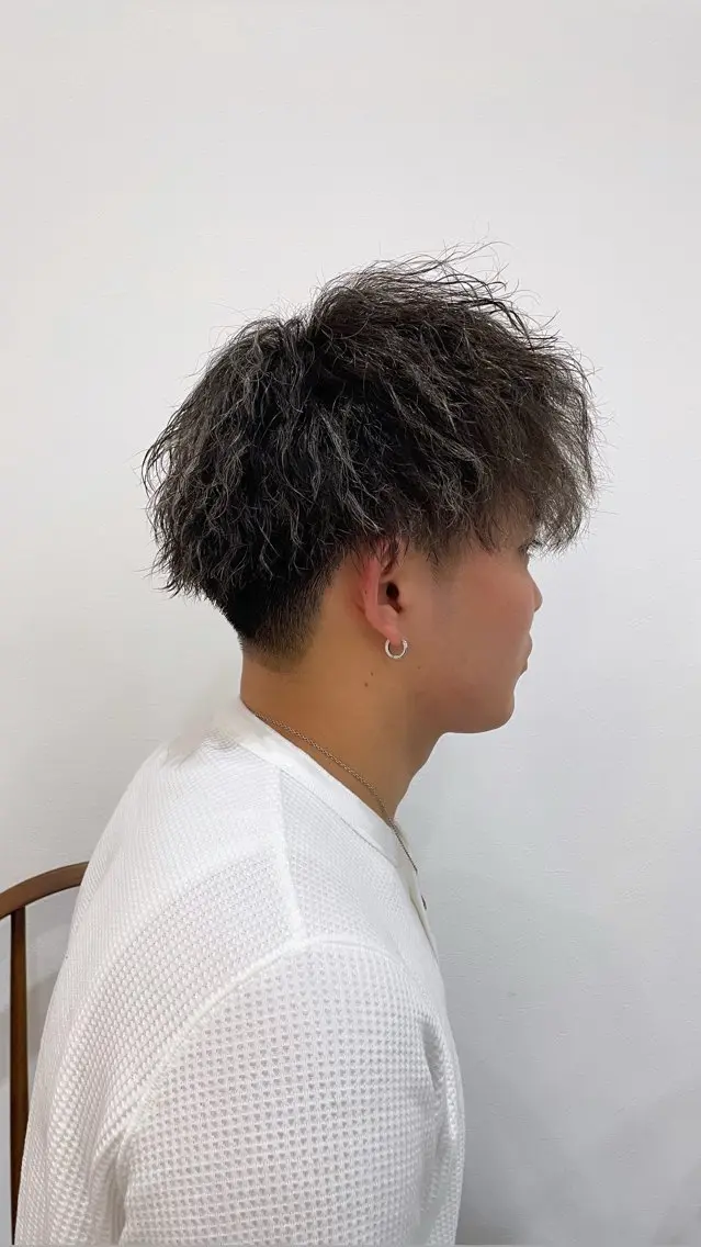 カラー パーマ メンズ メンズメッシュ メッシュ カット ヘアカラー パーマ 鈴木 七海のヘアスタイル
