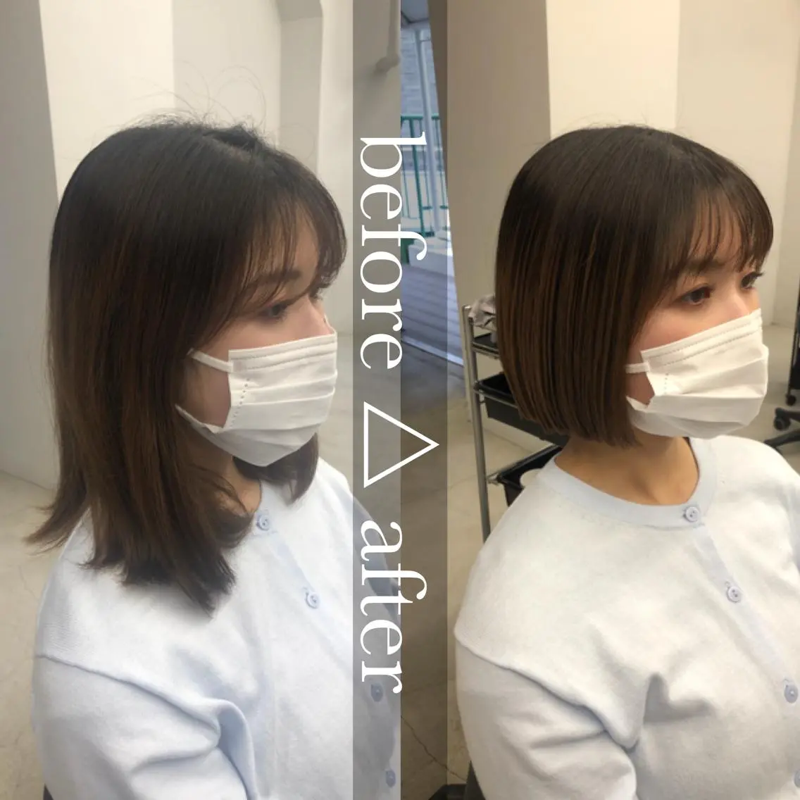 ショート ボブ カット 🌼渋谷韓国レイヤー 桑尾幸奈🌼のヘアスタイル