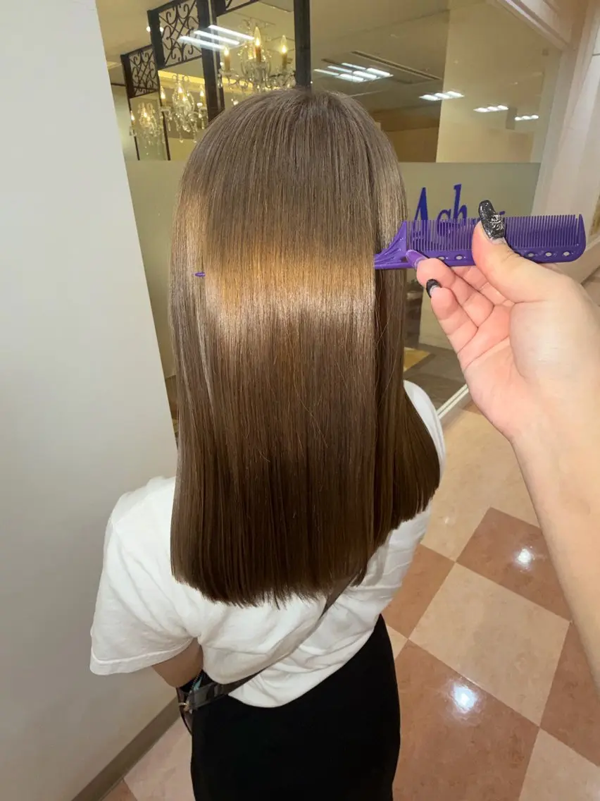 ロング トリートメント カット ヘアカラー トリートメント 髪質改善カラー なーこ💖🌈のヘアスタイル