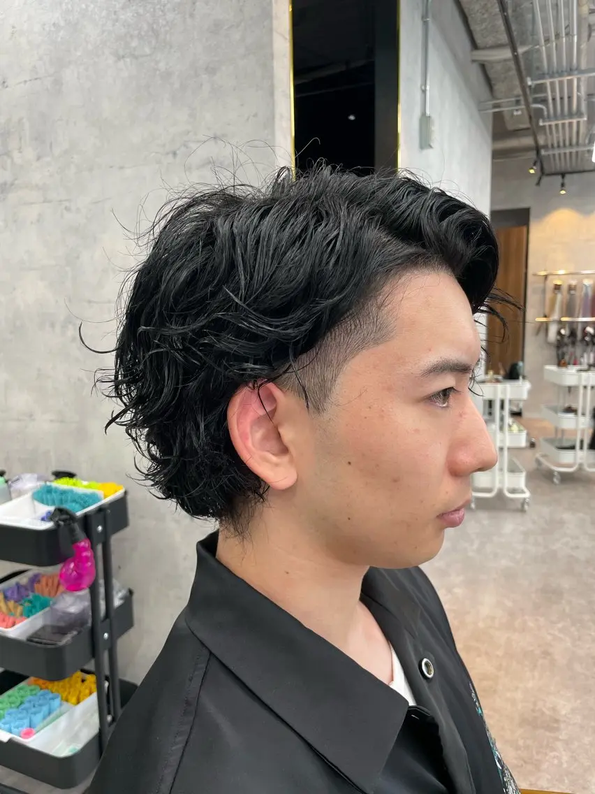 ニュアンスパーマ+メンズカット+ReFaマイクロバブル泉の写真
