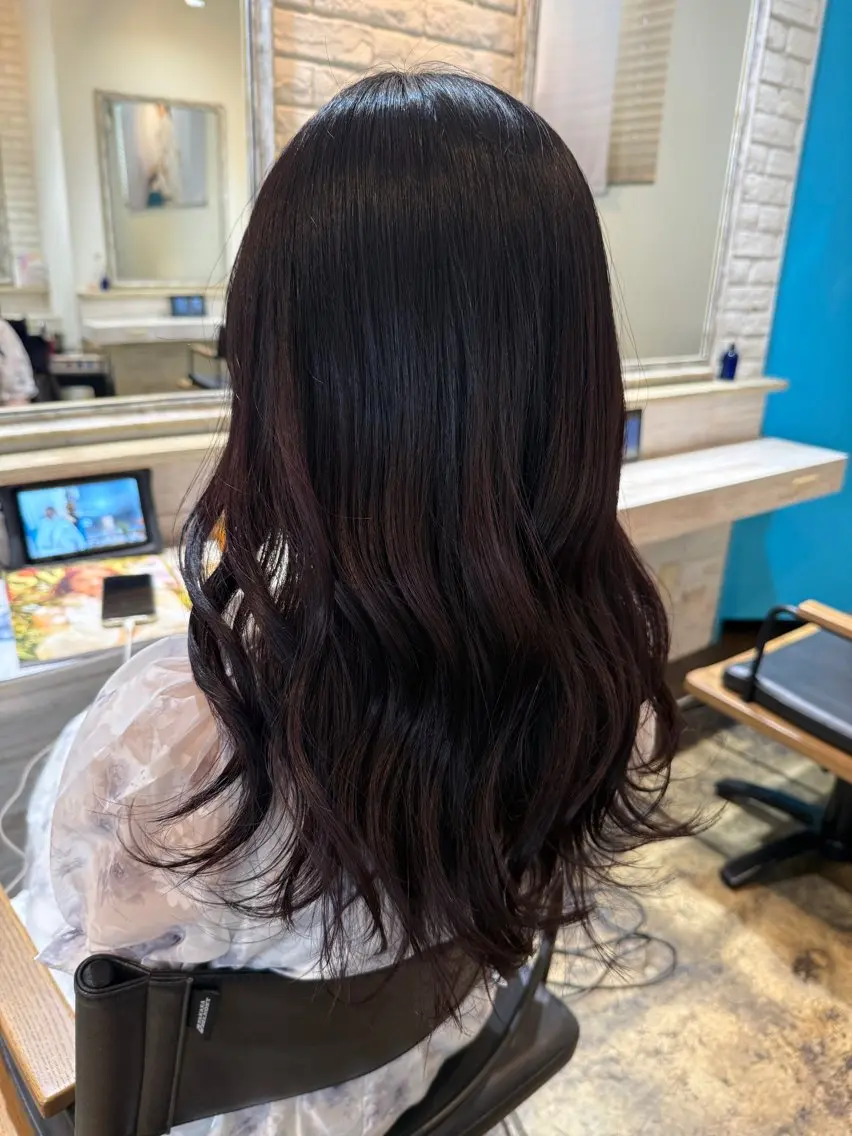 セミロング カラー ヘアカラー 透明感カラー/パーマ 🌀アオノのヘアスタイル