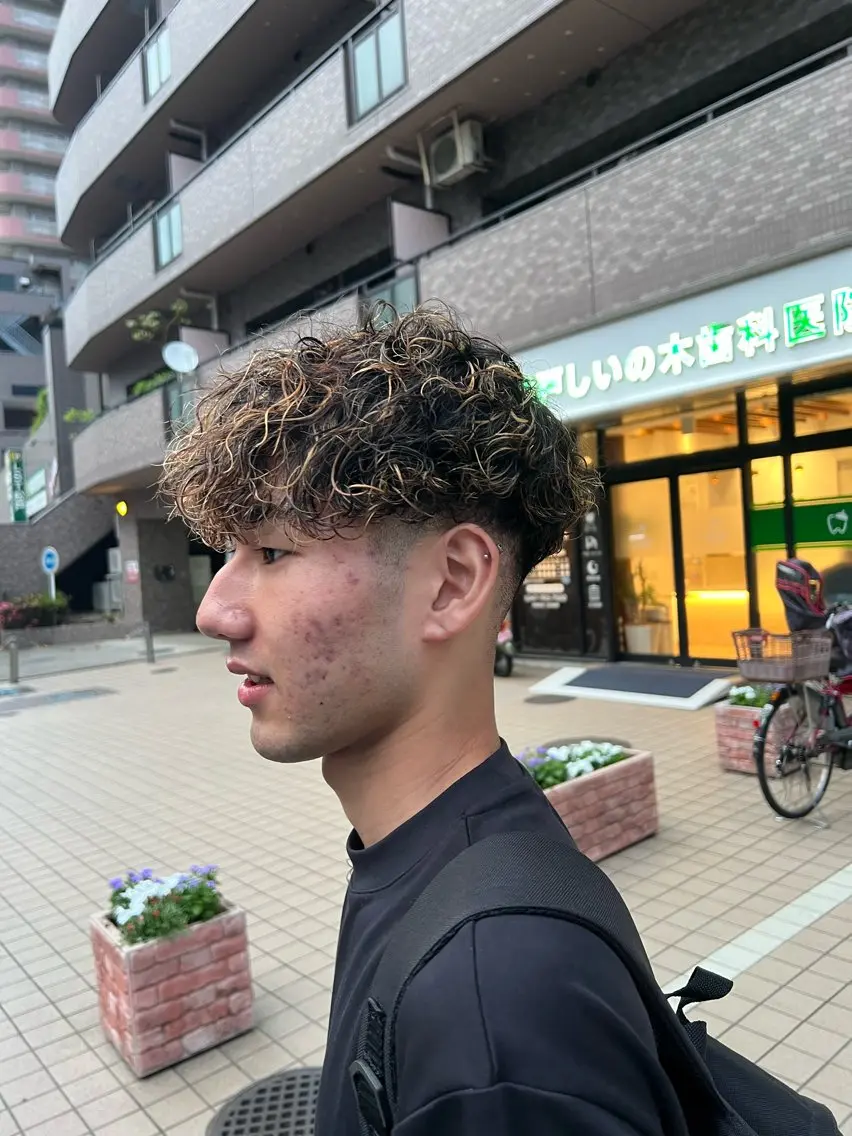 パーマ メンズ メンズパーマ カット パーマ Men's NAM 八角のヘアスタイル